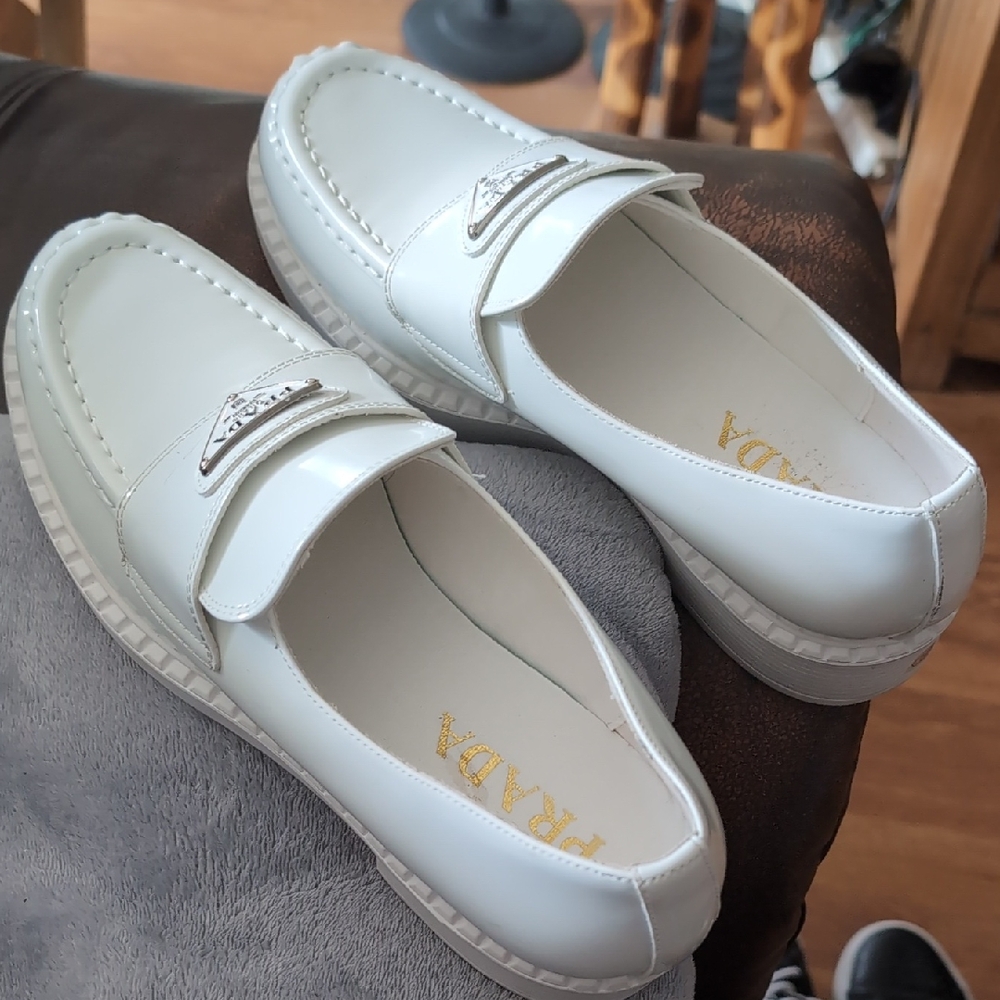 Prada White Moccasins for Women